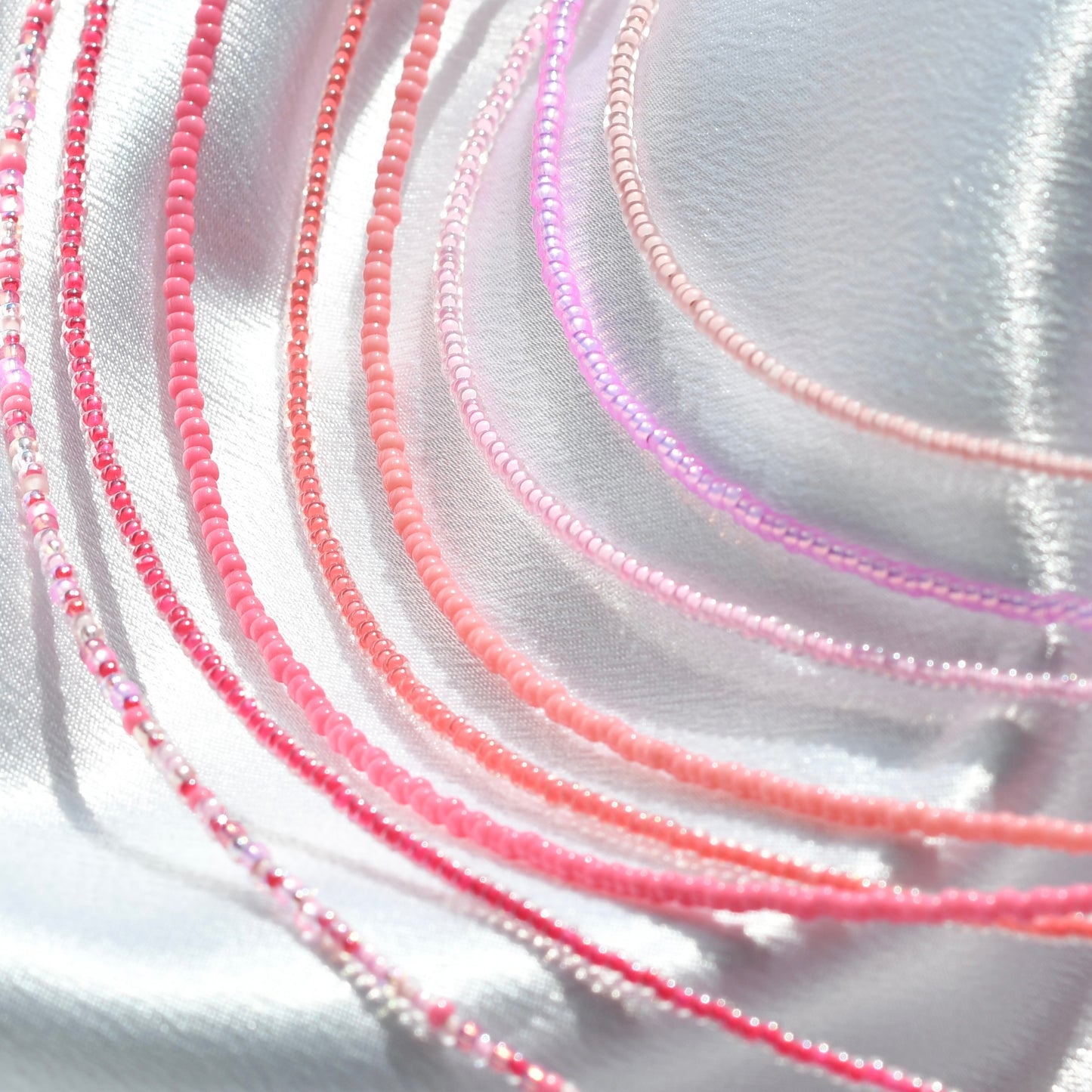 Pink Tiny Seed Bead Necklace