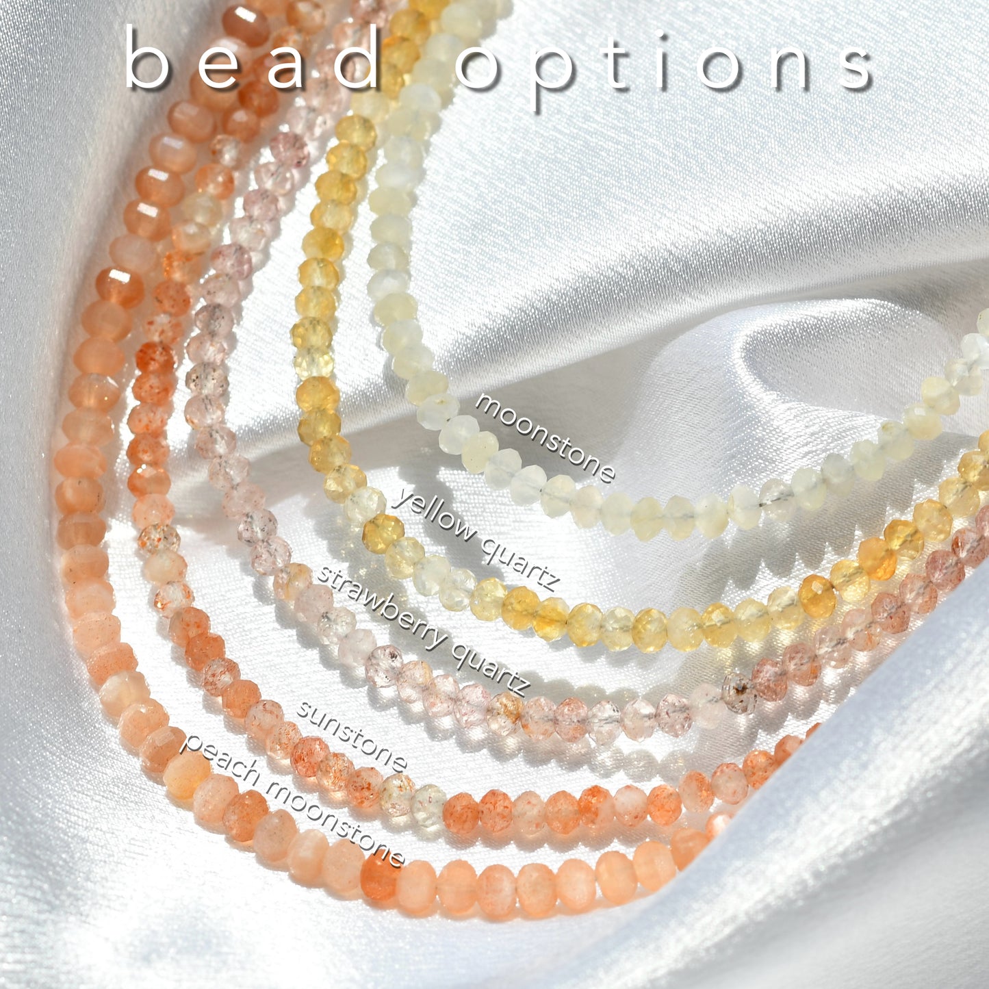 Rondelle Faceted Gemstone Necklace