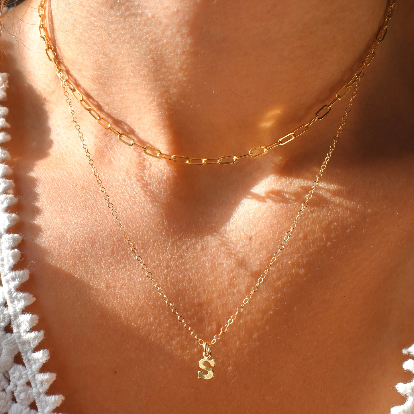 Gold-Filled Paperclip Chain Necklace