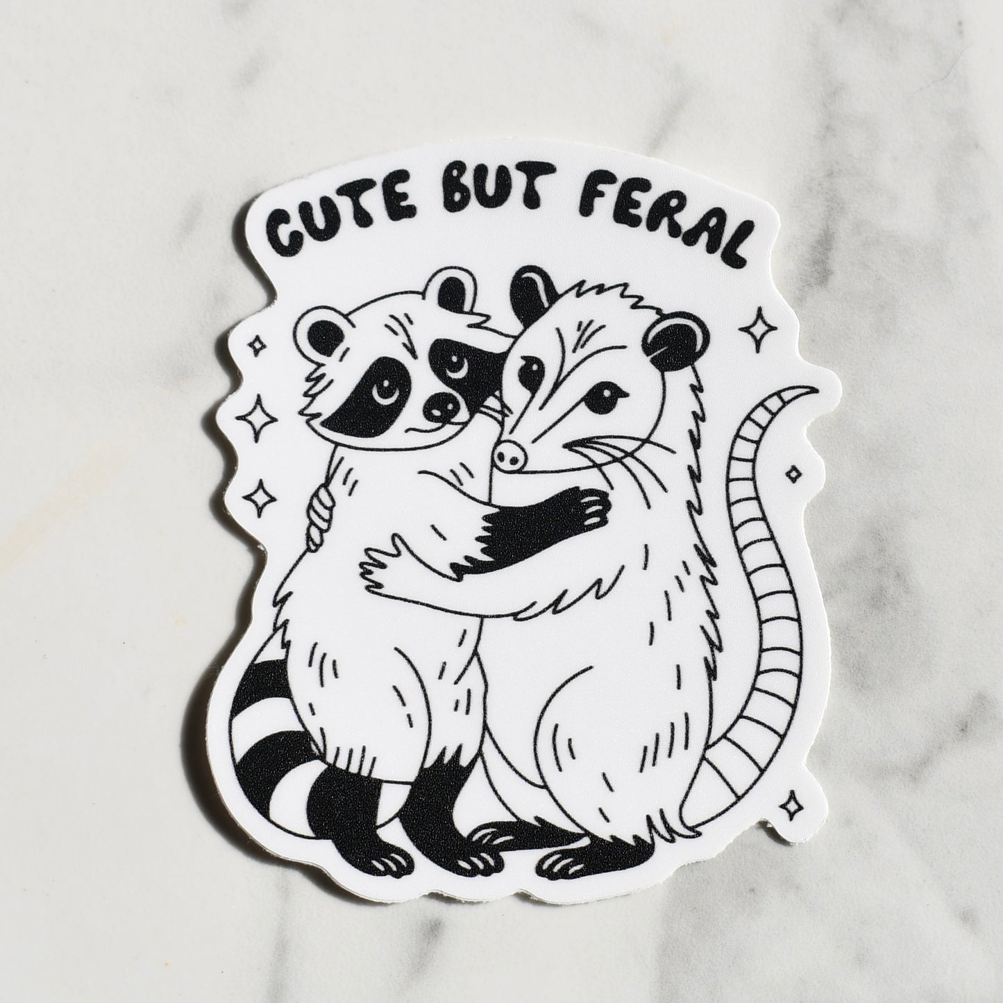 Cute But Feral Sticker