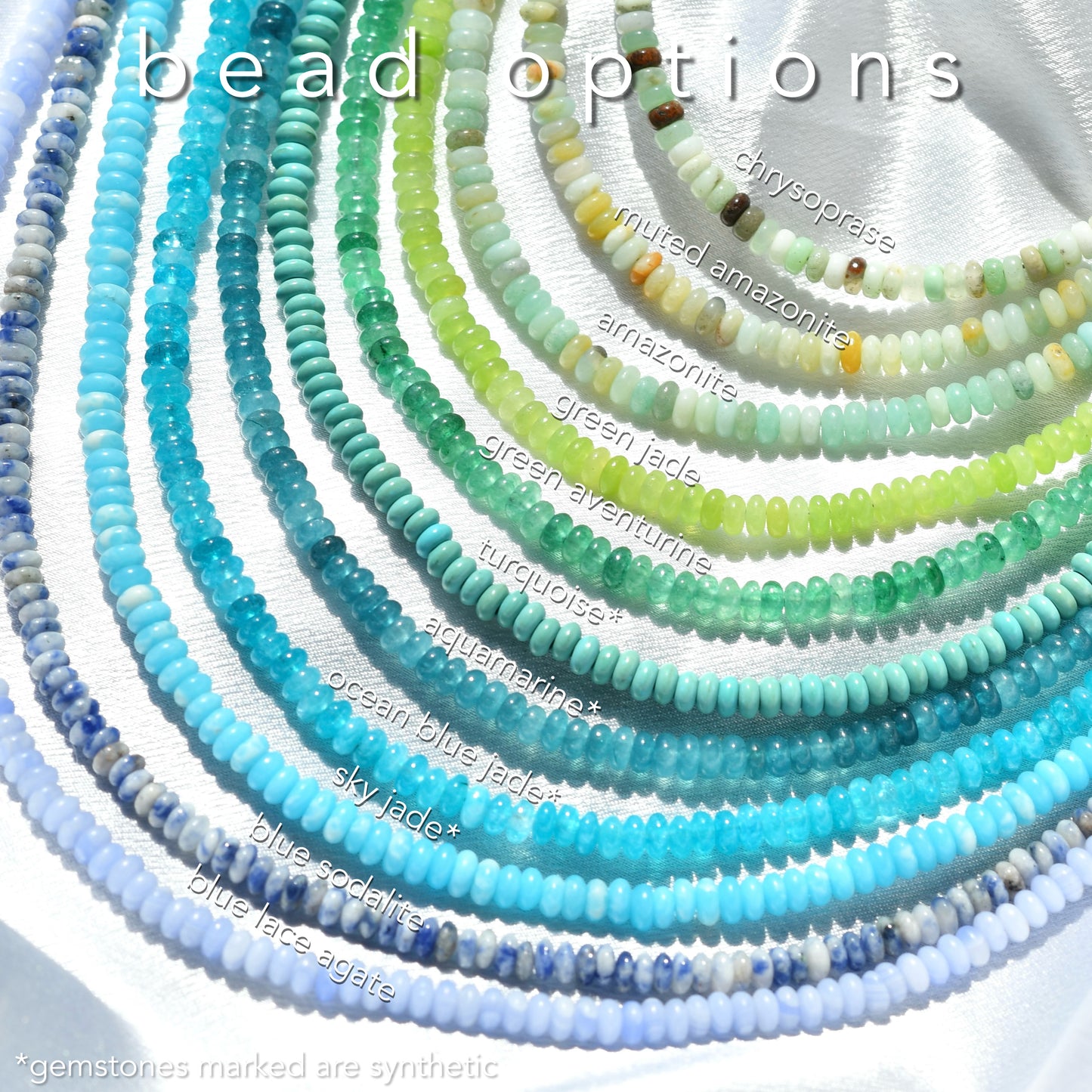 Rondelle Gemstone Beaded Necklace
