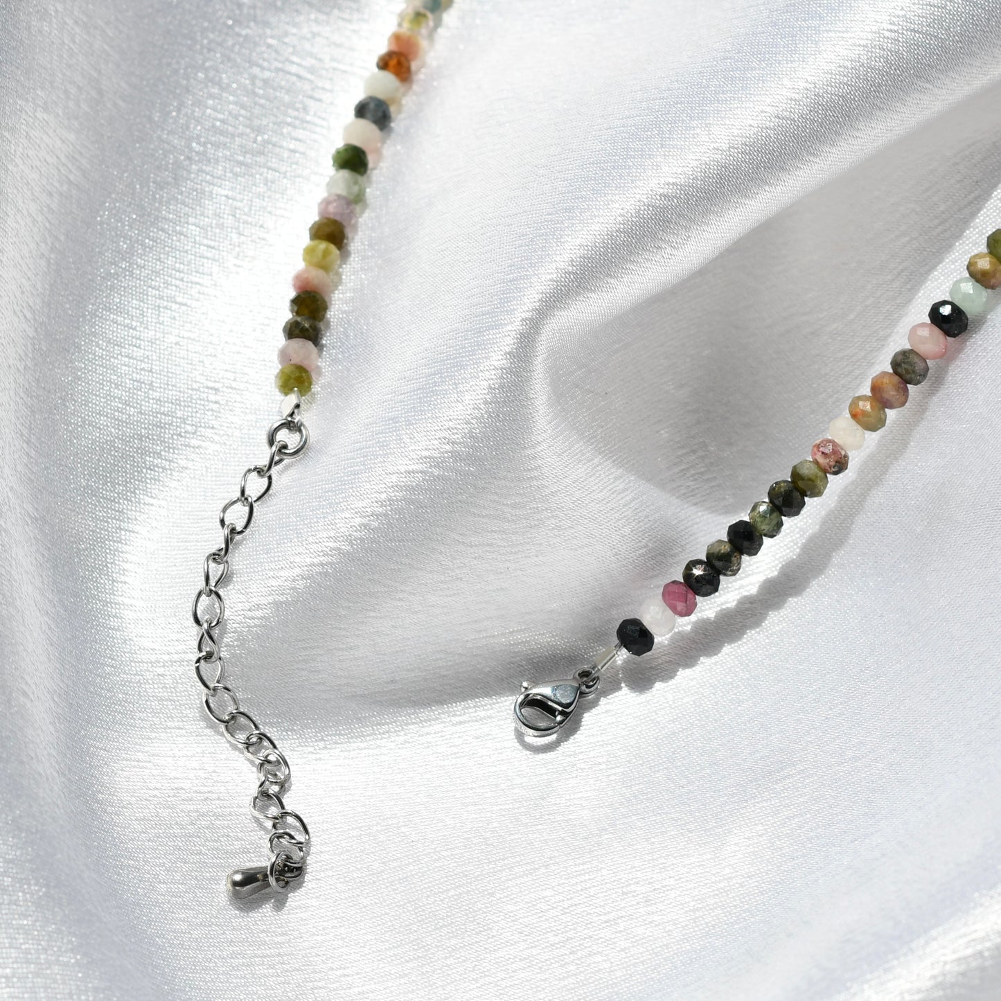 Rondelle Faceted Gemstone Necklace