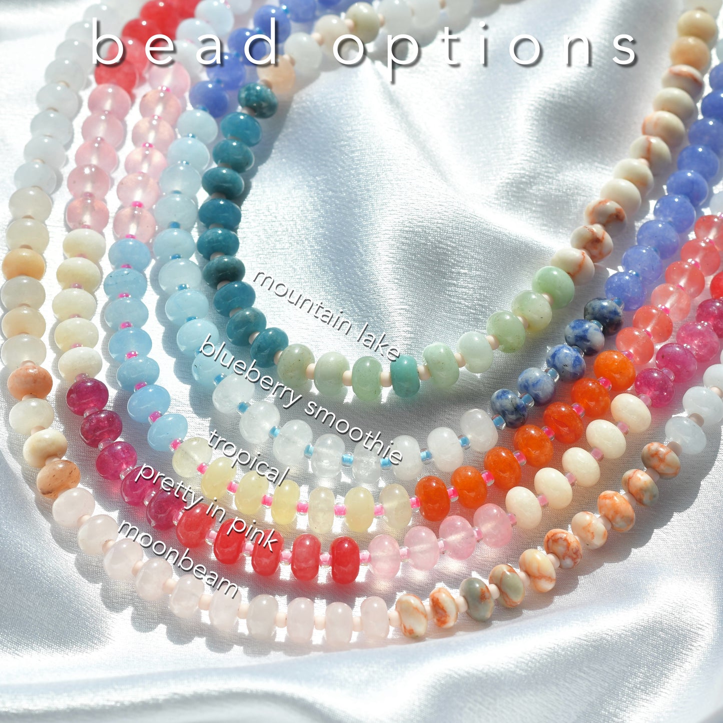 Chunky Mixed Rondelle Gemstone Beaded Necklace