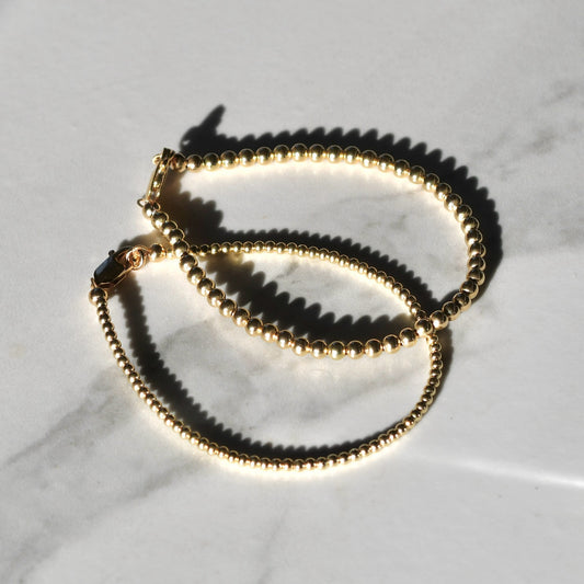 14k Gold-Filled Beaded Bracelet/Anklet