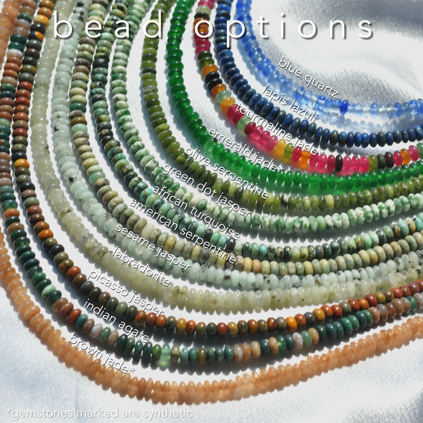 Rondelle Gemstone Beaded Necklace
