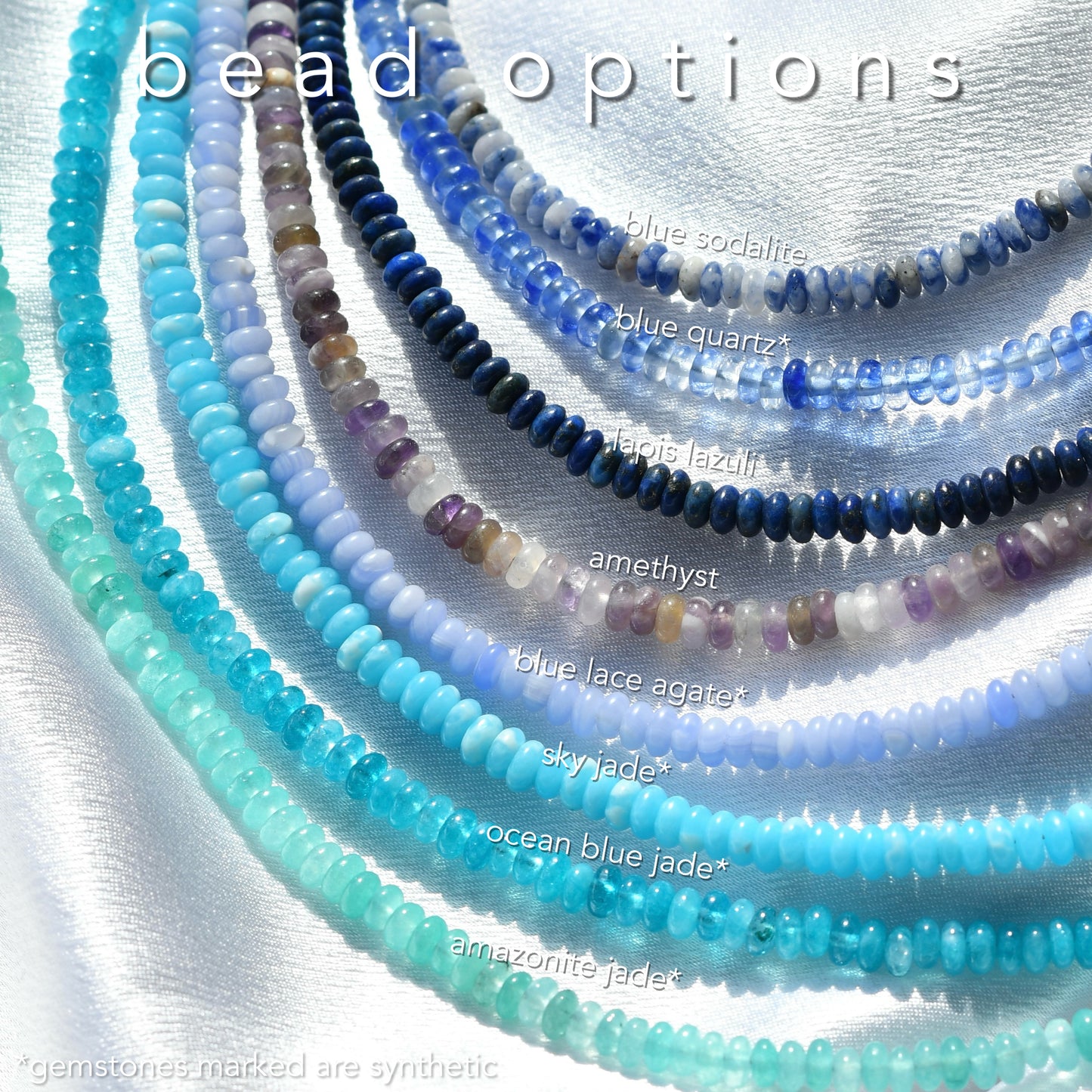 Rondelle Gemstone Beaded Bracelet/Anklet