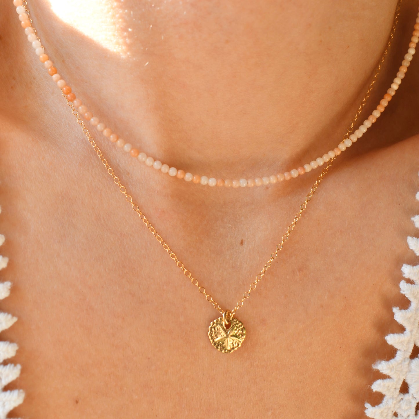 Tiny Gemstone Beaded Necklace