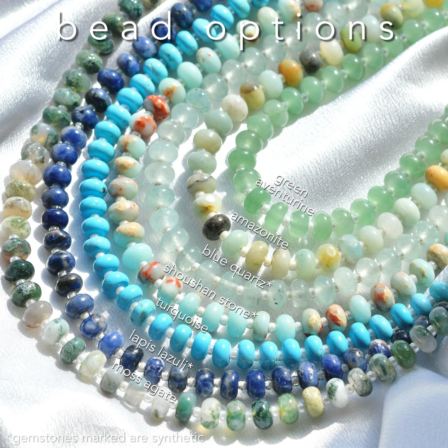 Chunky Rondelle Gemstone Beaded Necklace