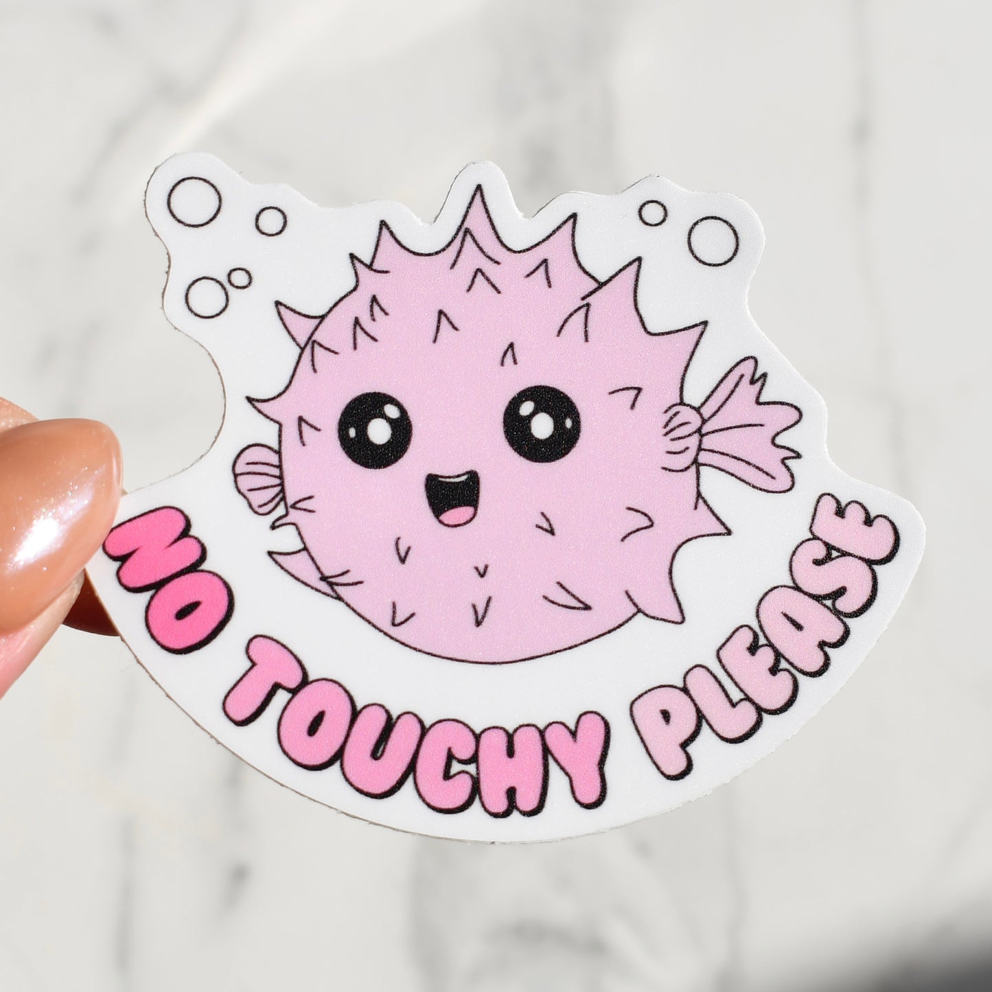 No Touchy Please Sticker