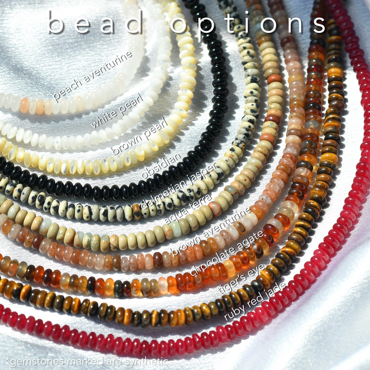 Rondelle Gemstone Beaded Necklace