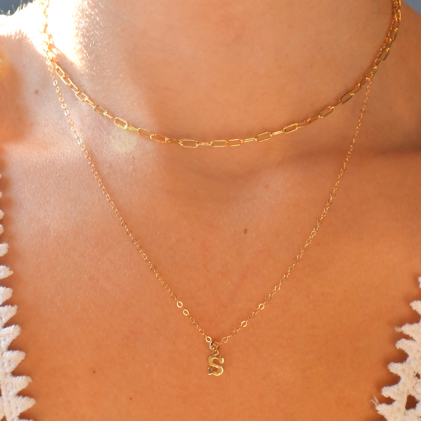 Initial Gold Filled Necklace