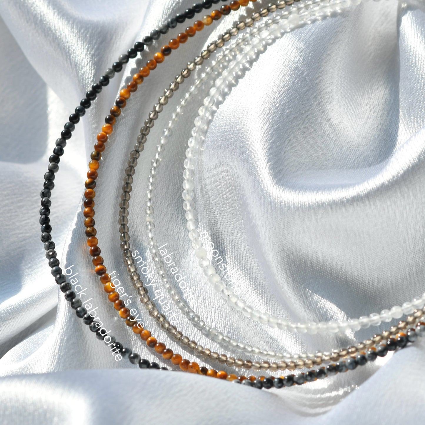 Tiny Gemstone Beaded Necklace