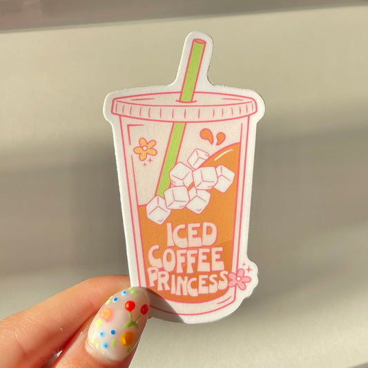 Iced Coffee Princess Sticker