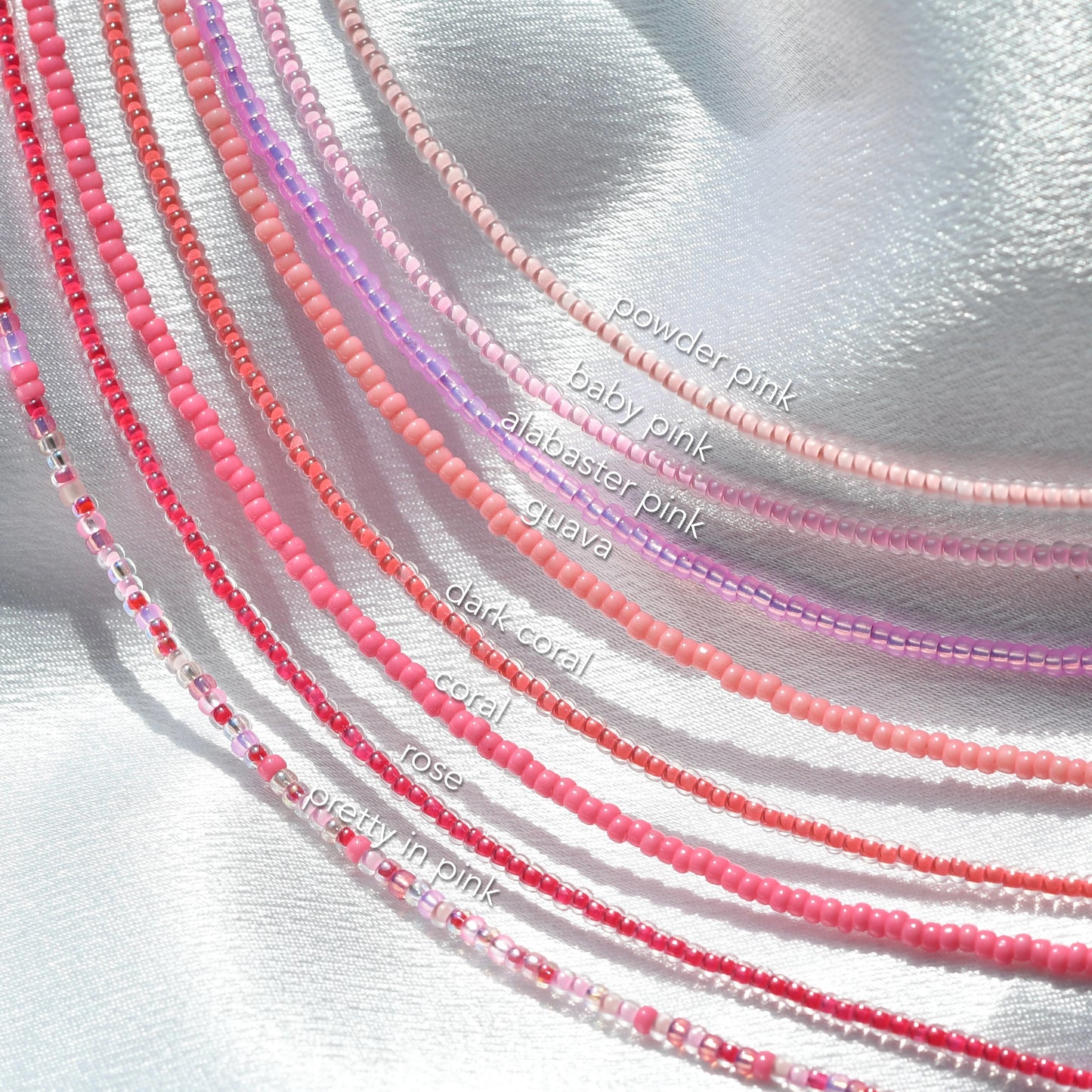 Pink Tiny Seed Bead Necklace