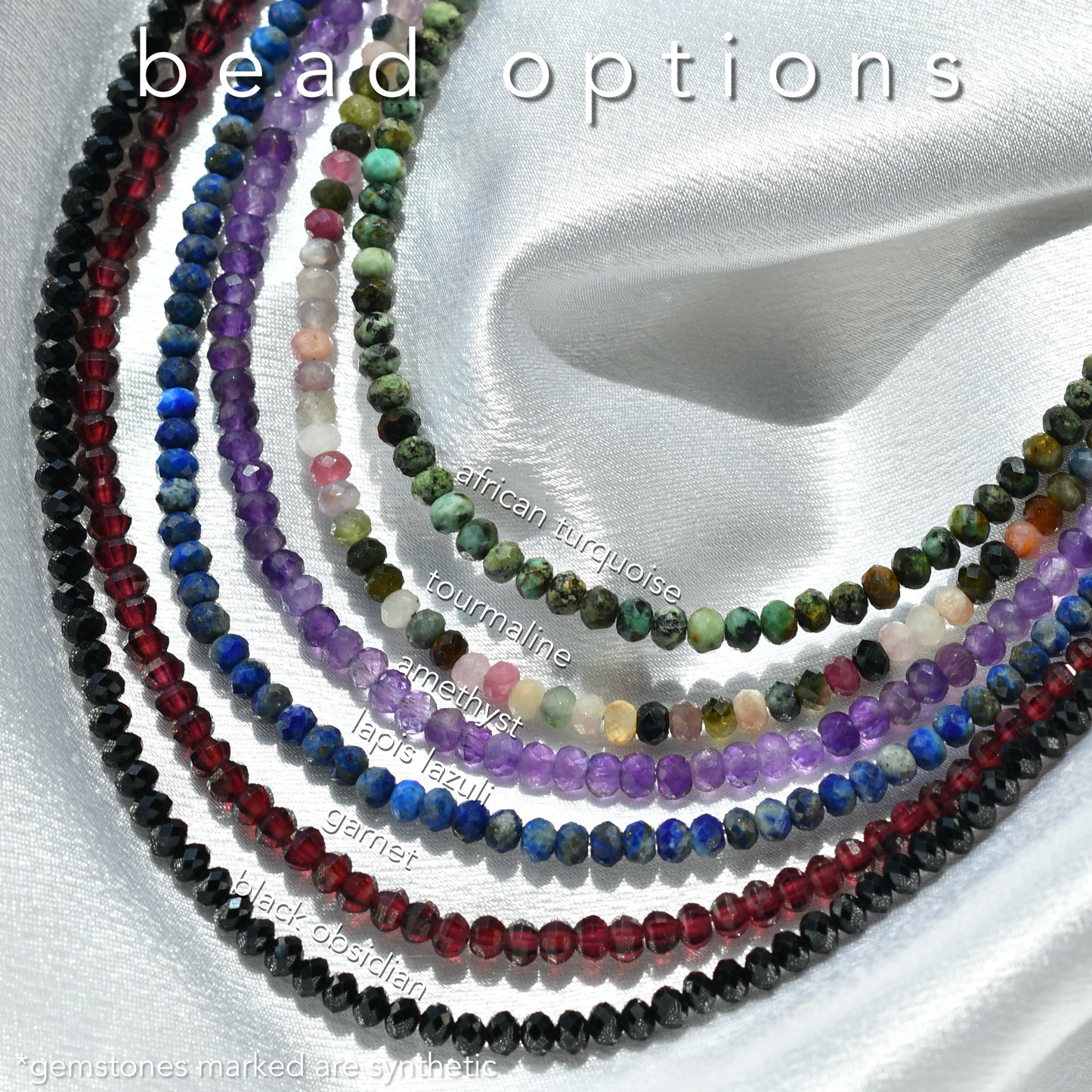 Rondelle Faceted Gemstone Necklace