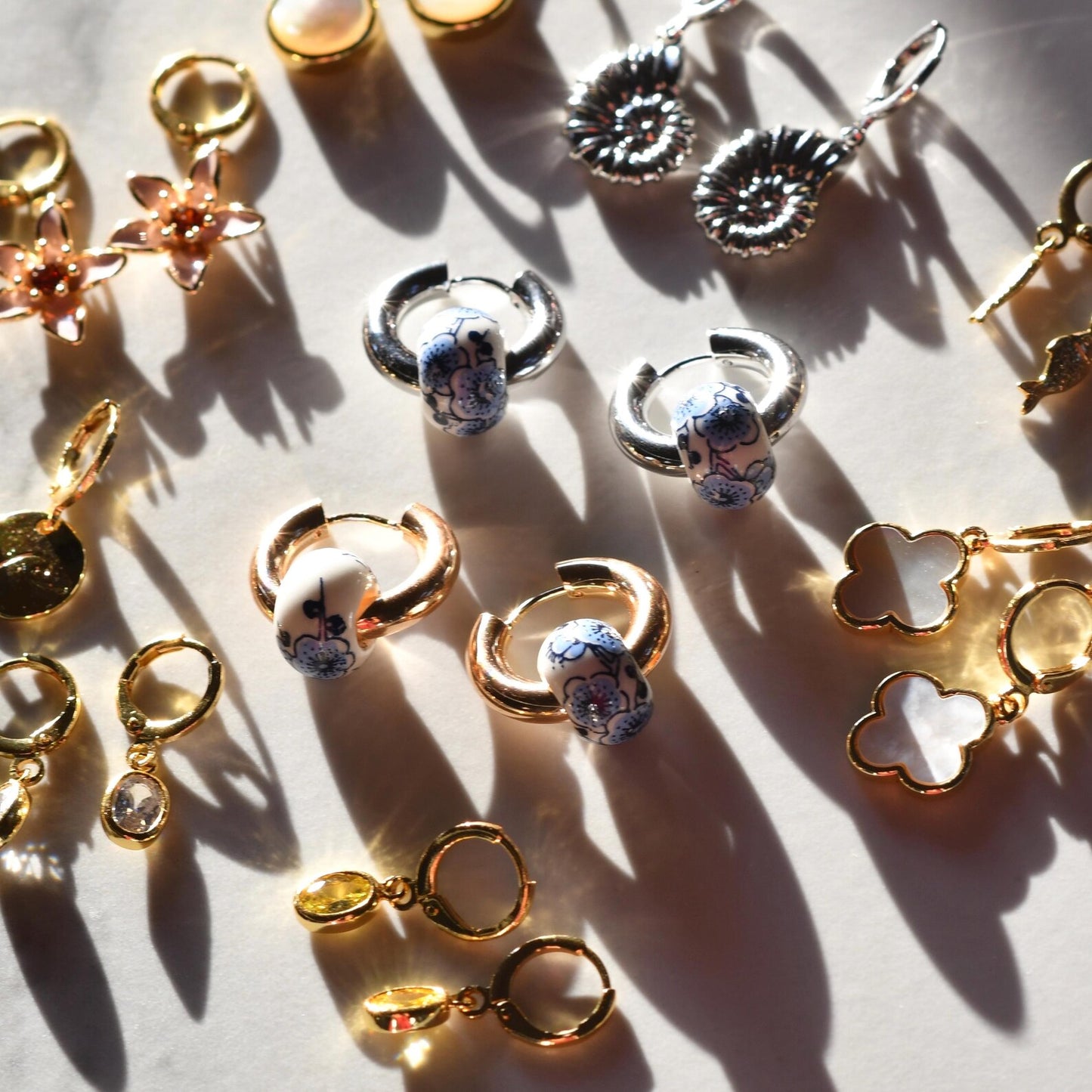 Round Pearl Earrings