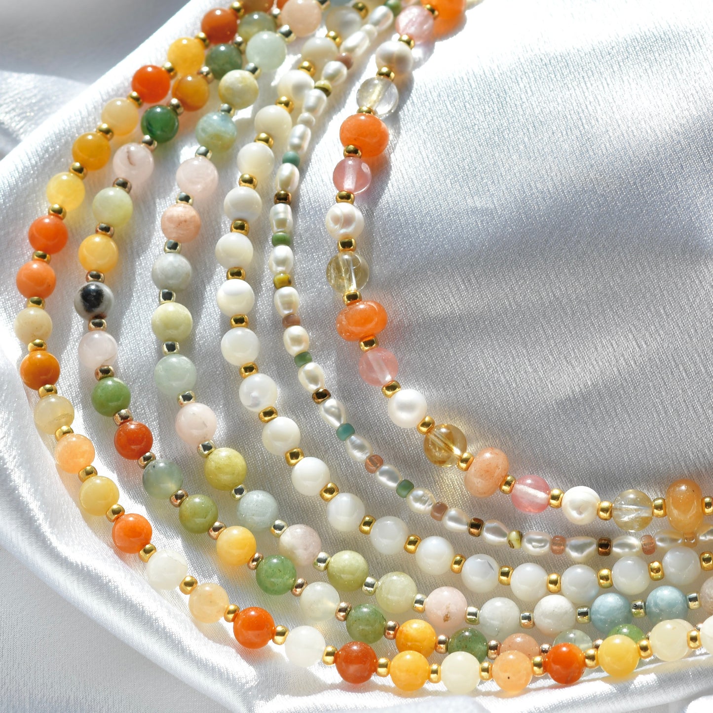 Sherbet Colorful Gemstone Necklace