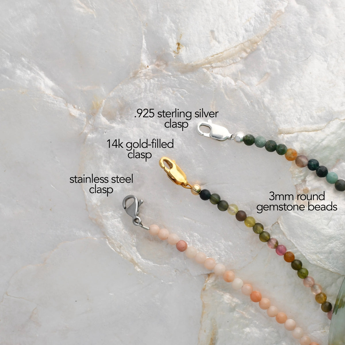 Dainty Beaded Gemstone Bracelet/Anklet
