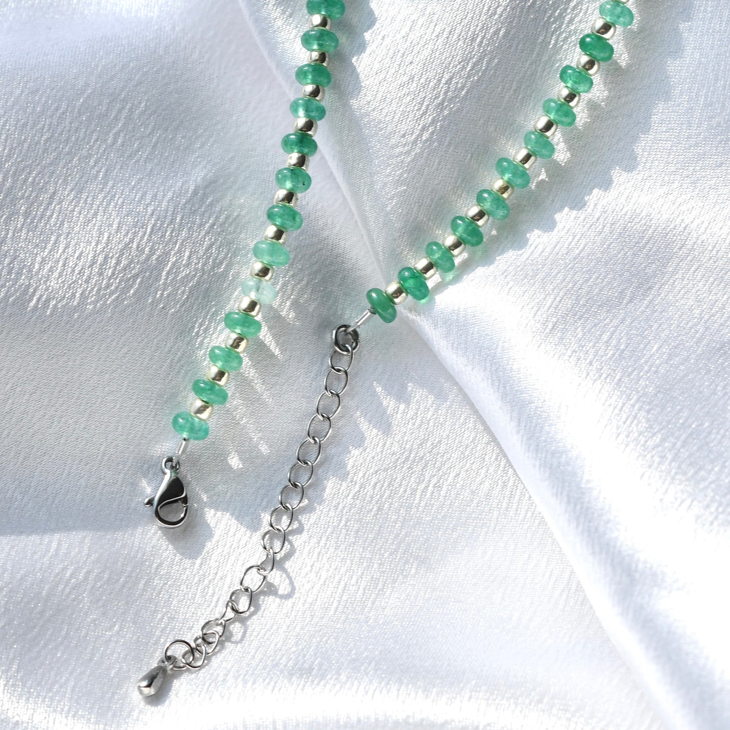 Rondelle Gemstone & Seed Bead Necklace