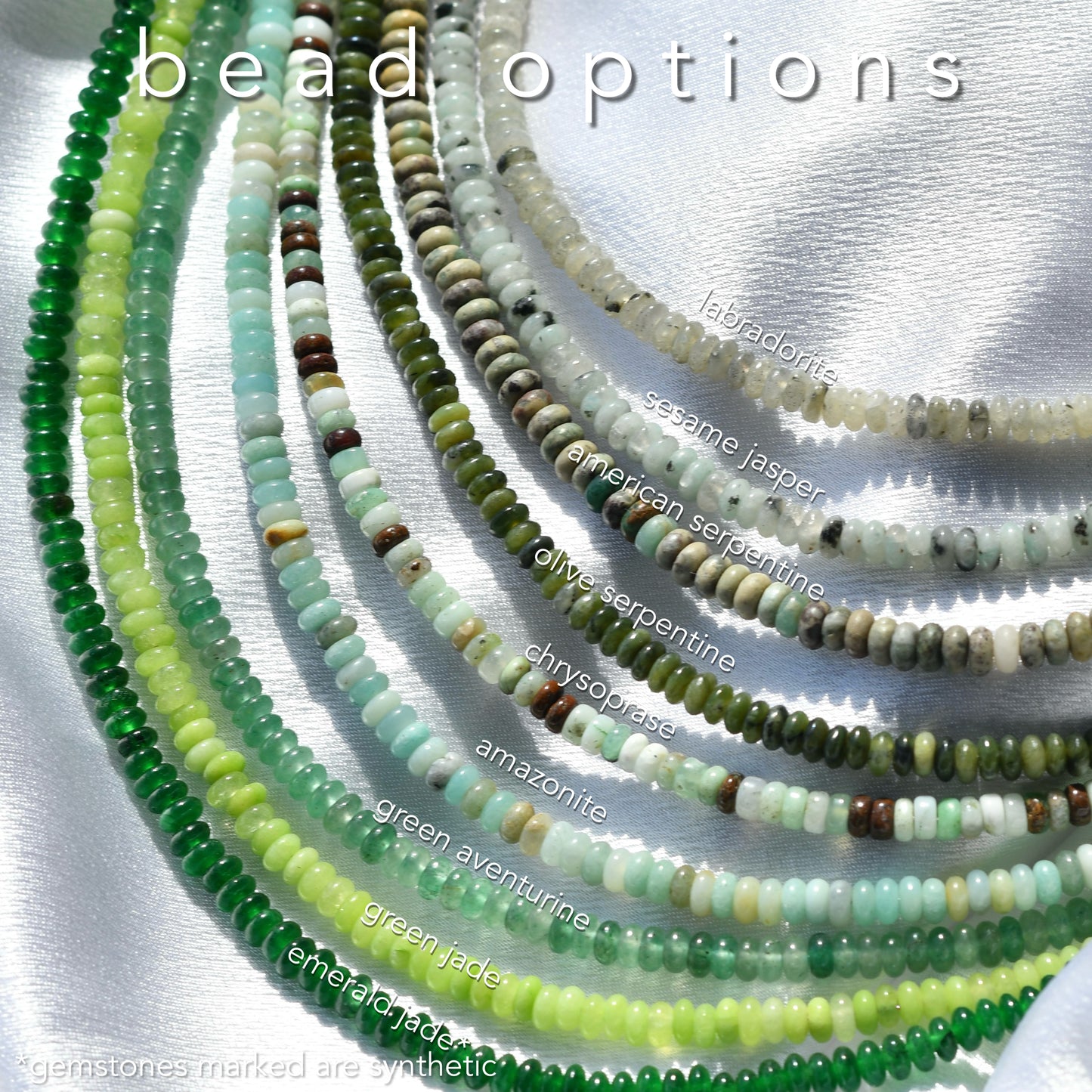 Clover Pearl Accent Rondelle Gemstone Beaded Bracelet/Anklet