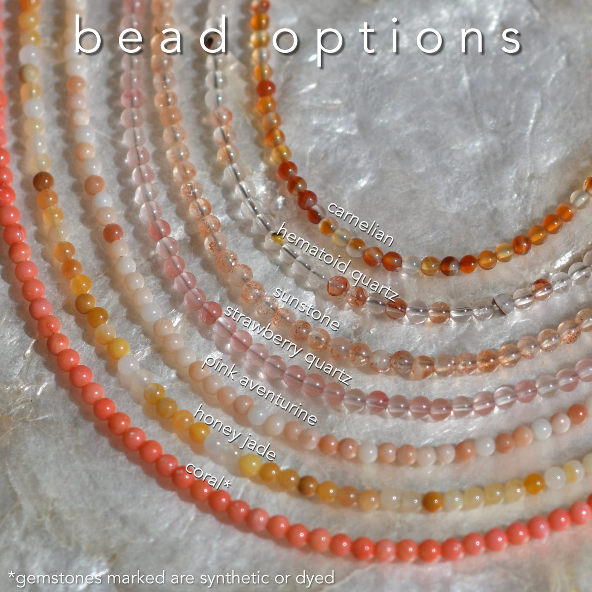 Dainty Beaded Gemstone Bracelet/Anklet