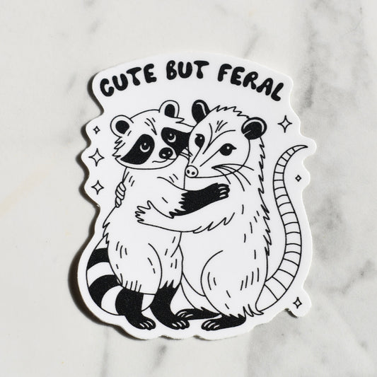 Cute But Feral Sticker