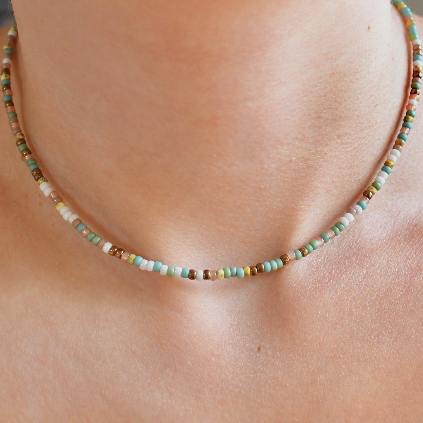 Dainty Seed Bead Necklace