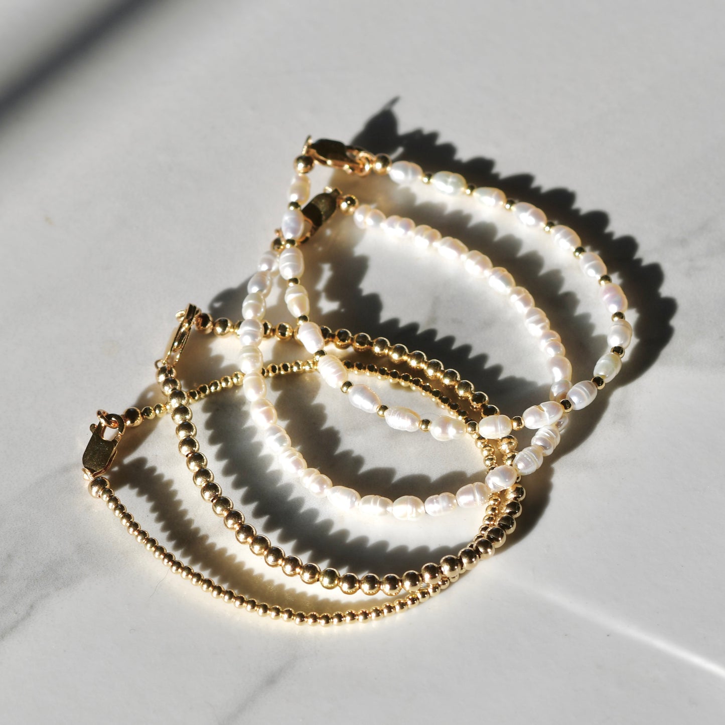 14k Gold-Filled Beaded Bracelet/Anklet
