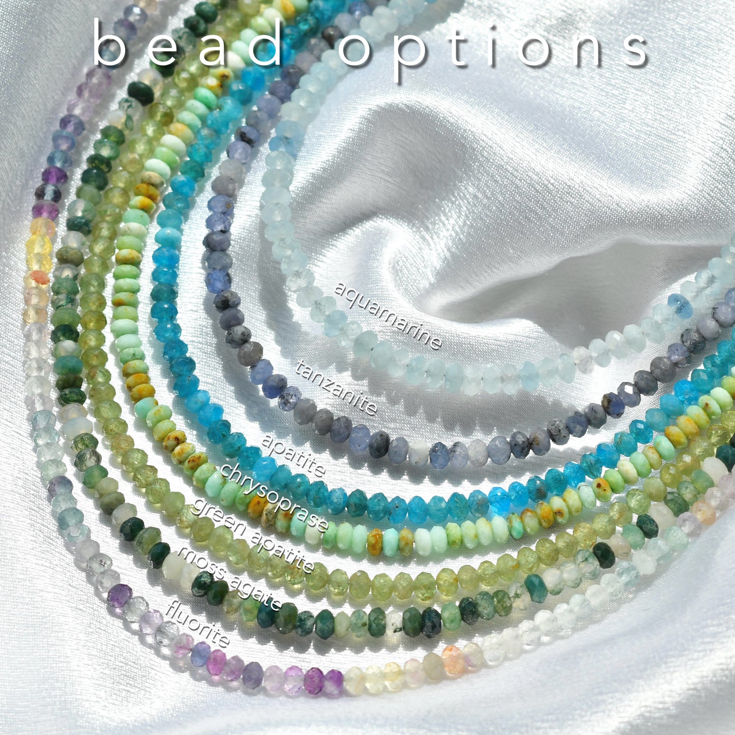 Rondelle Faceted Gemstone Necklace