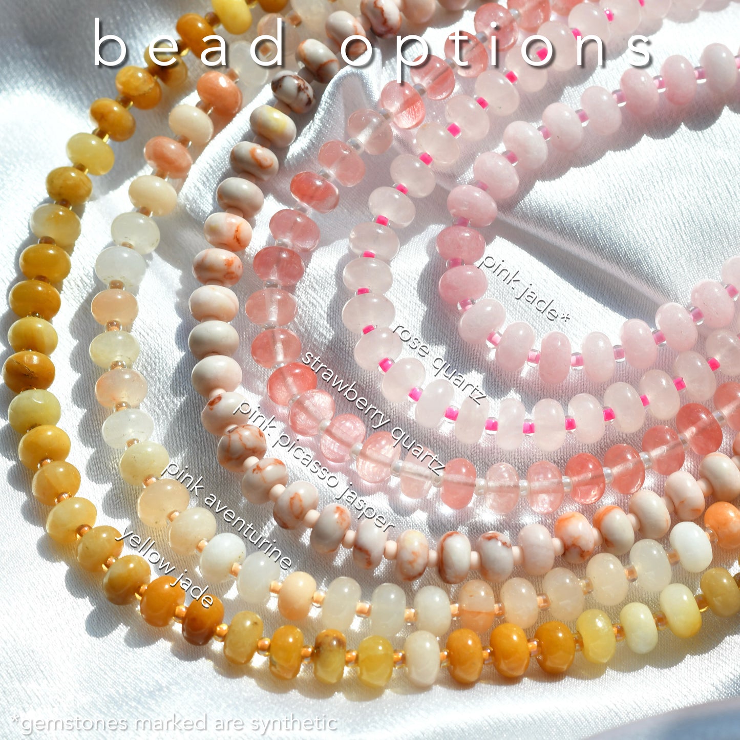 Chunky Rondelle Gemstone Beaded Necklace
