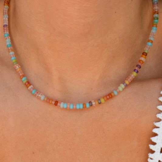 Paradiso Rondelle Gemstone Necklace