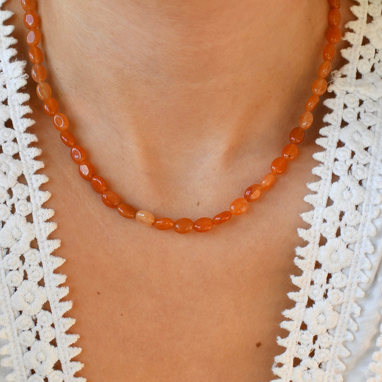 Pebble Gemstone Necklace