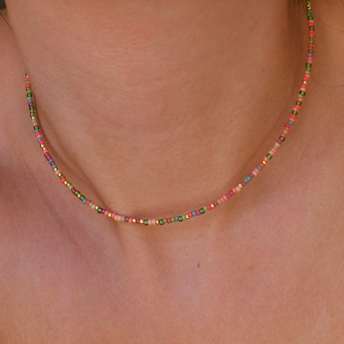 Ibiza Tiny Seed Bead Necklace
