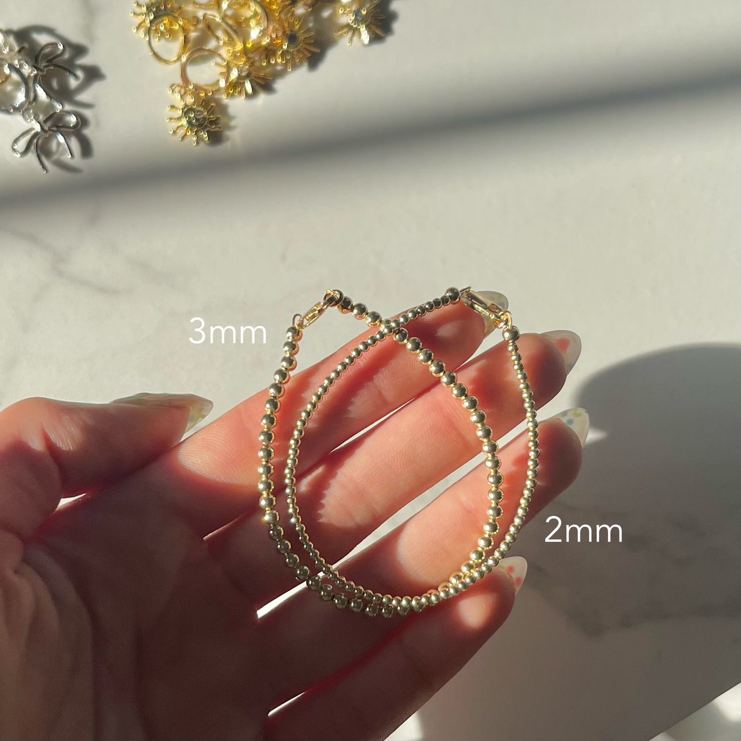 14k Gold-Filled Beaded Bracelet/Anklet