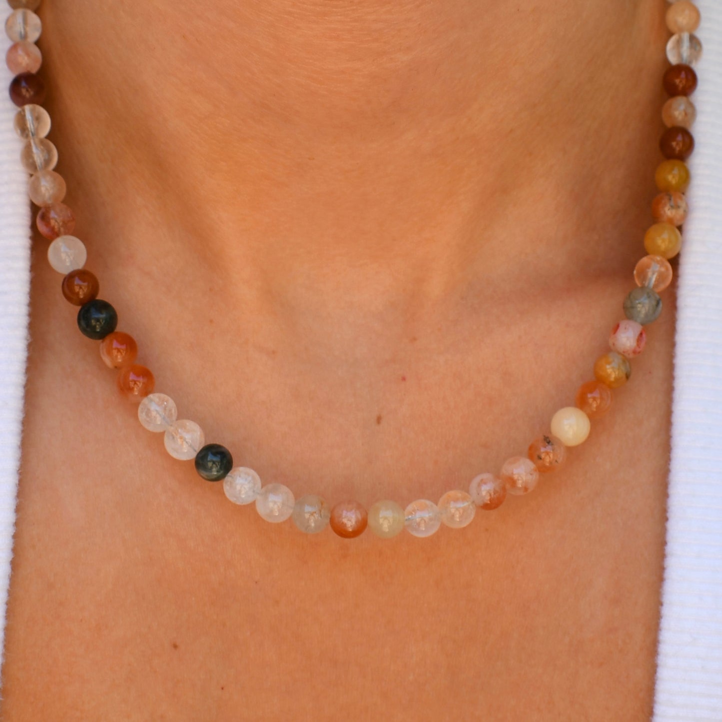 Mixed Agate Gemstone Necklace