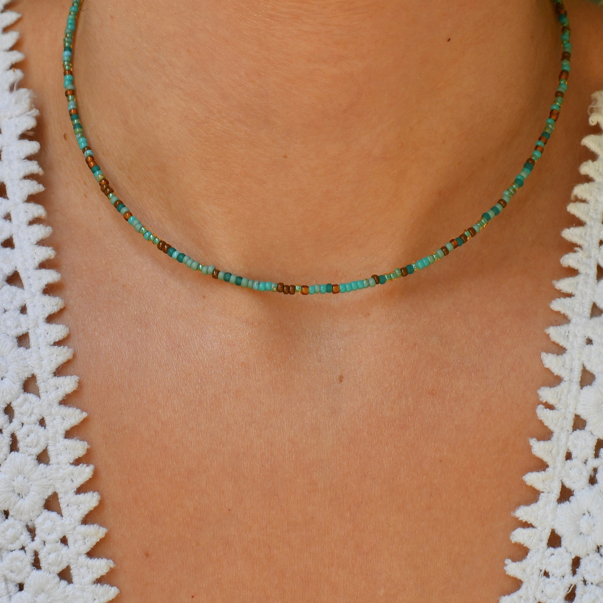 Carribean Tiny Seed Bead Necklace