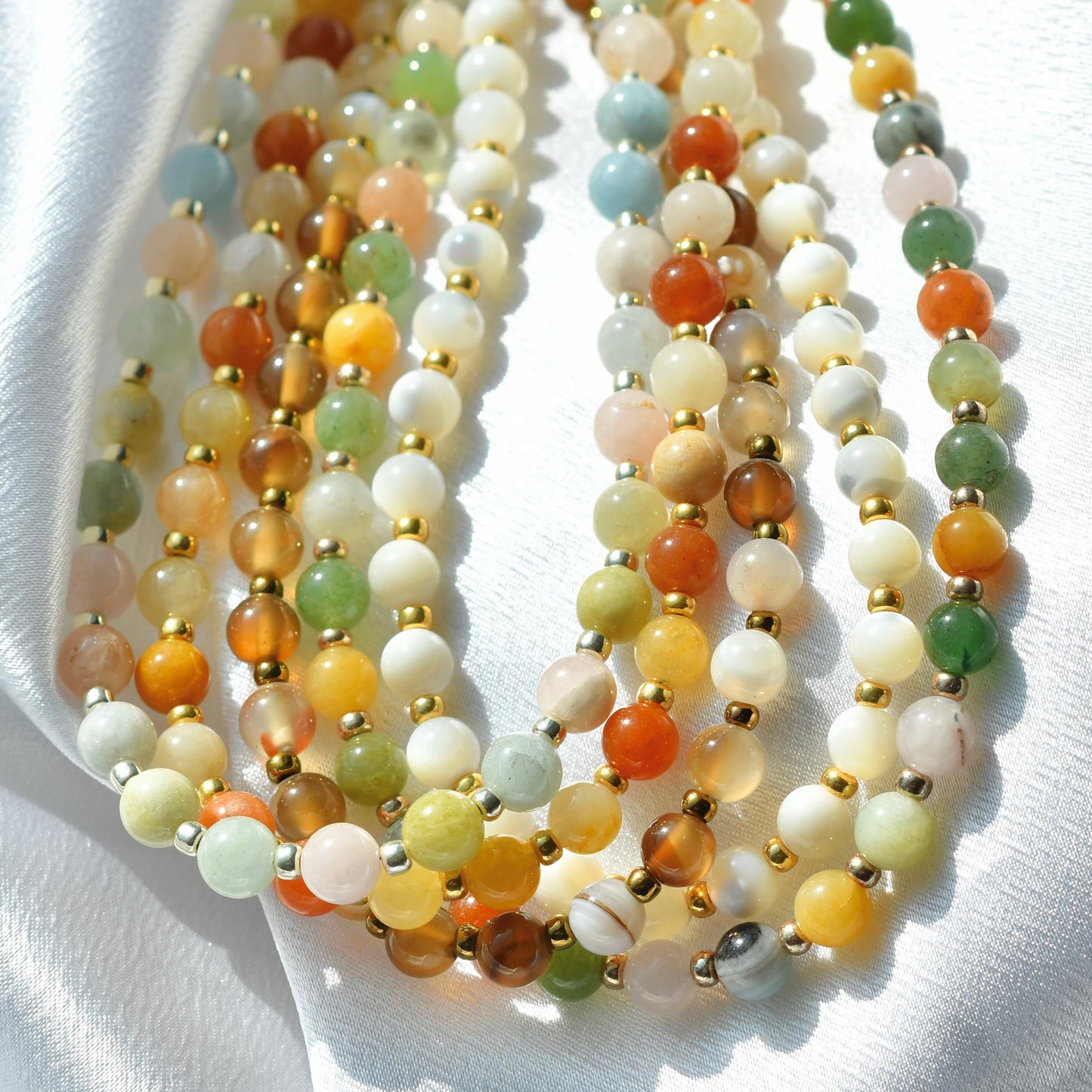Gemstone and Seed Bead Necklace
