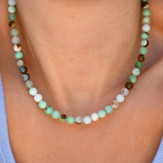 Chrysoprase Gemstone Necklace
