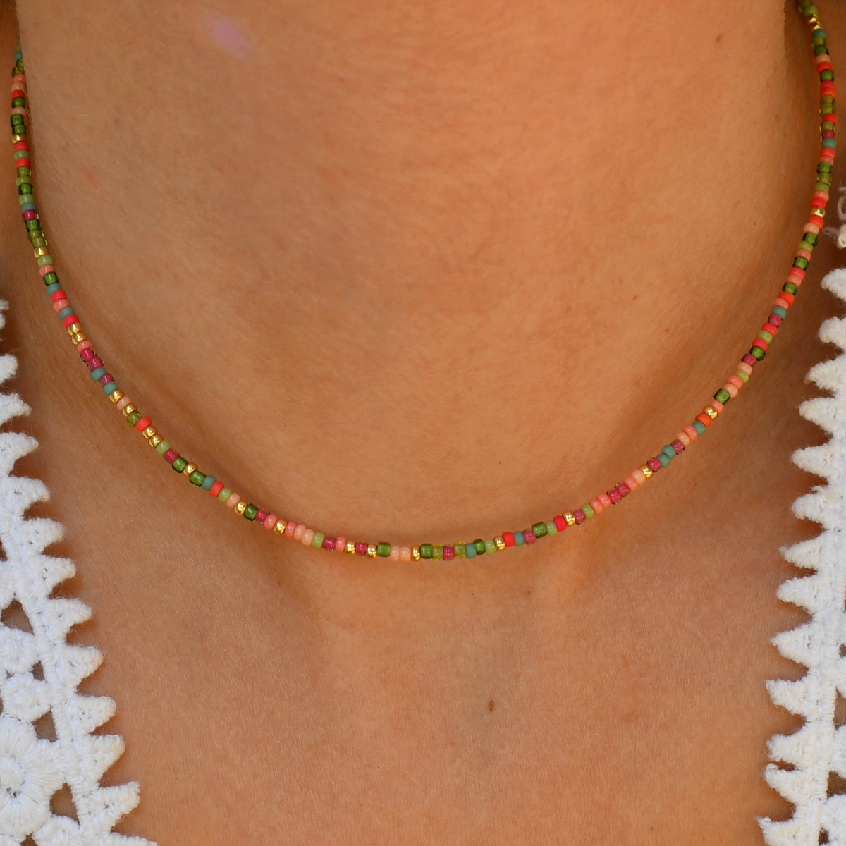 Ibiza Tiny Seed Bead Necklace