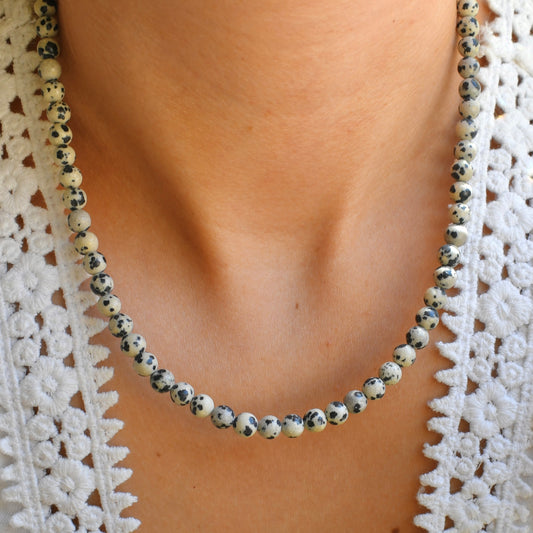 Dalmatian Jasper Gemstone Necklace