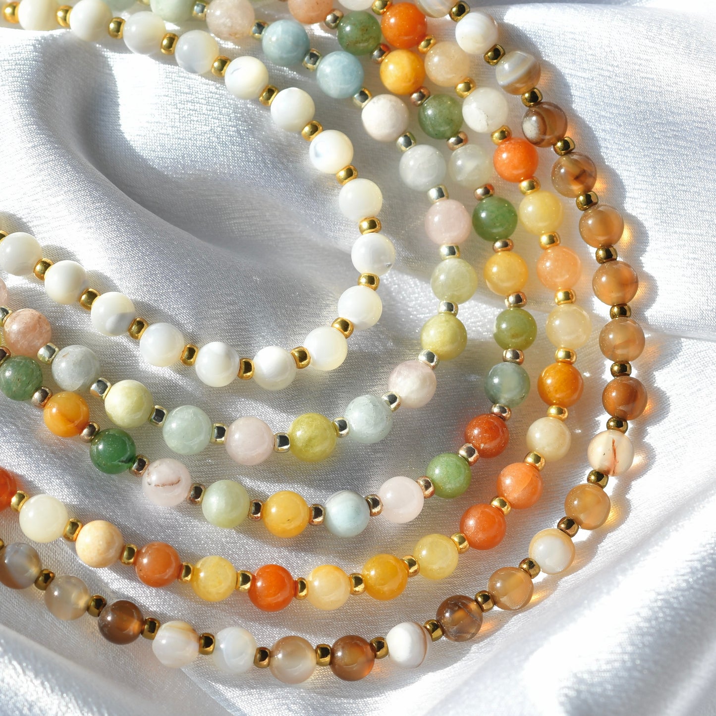 Gemstone and Seed Bead Necklace