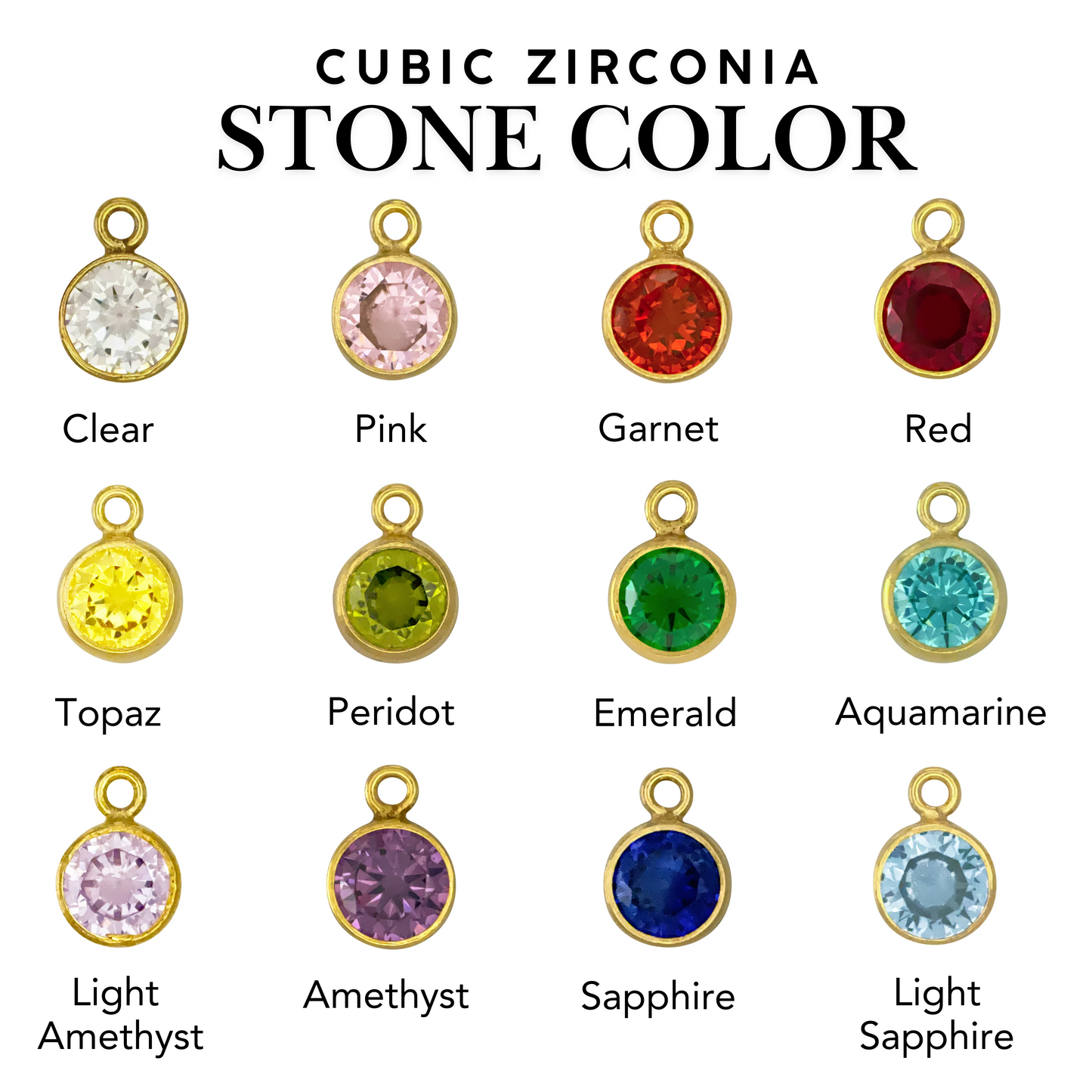 Round Birthstone Necklace