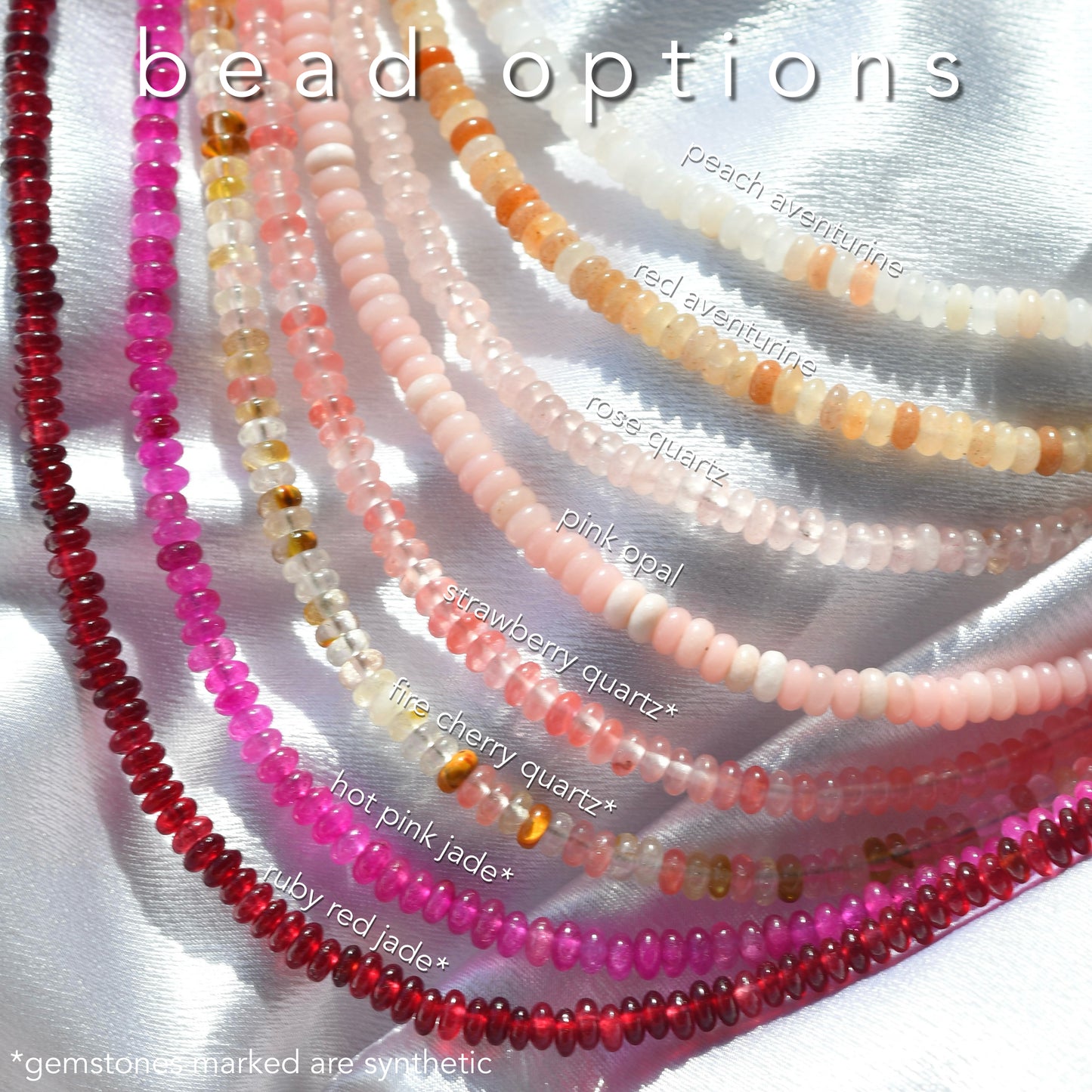 Clover Pearl Accent Rondelle Gemstone Beaded Bracelet/Anklet