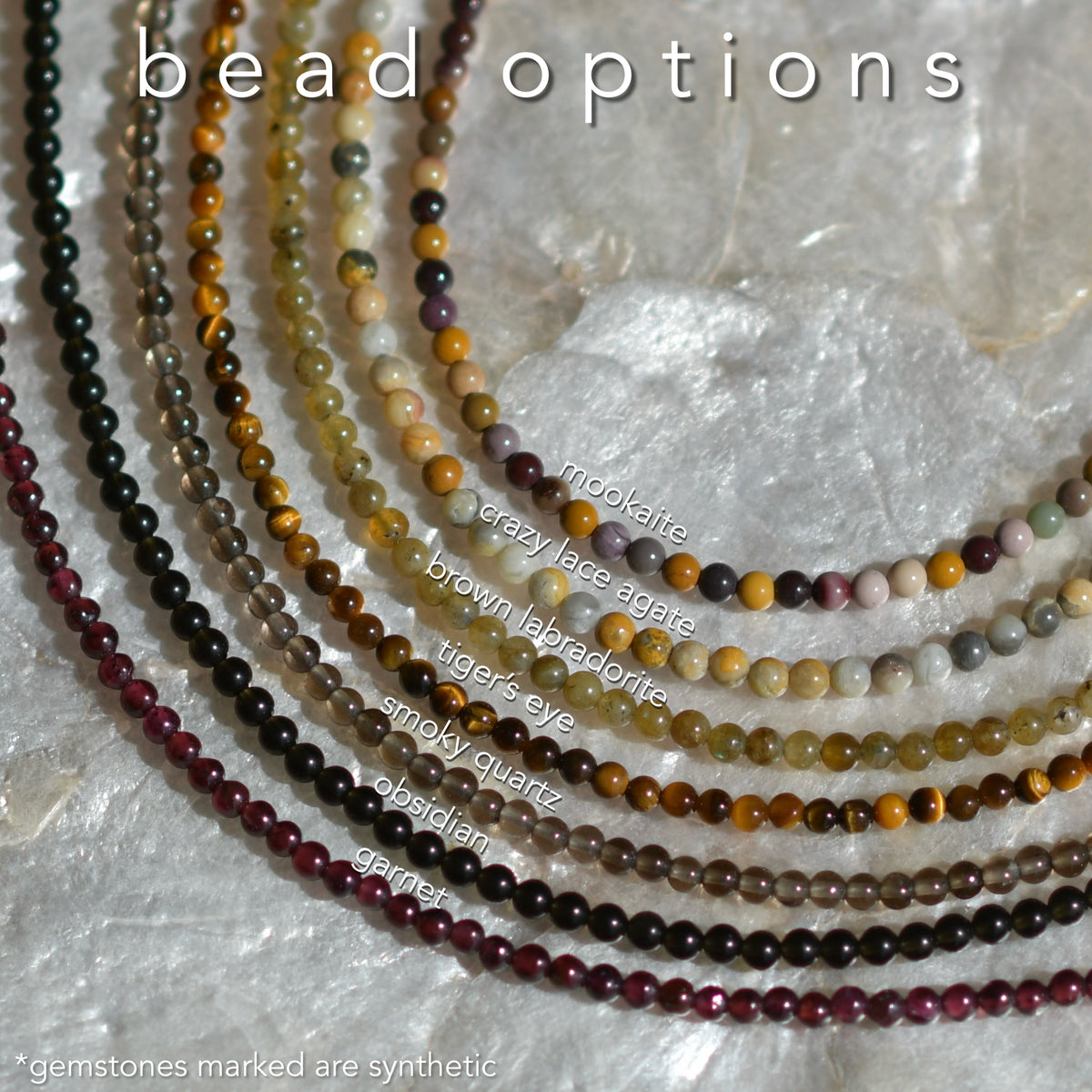 Dainty Beaded Gemstone Bracelet/Anklet