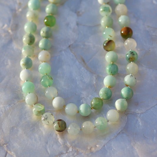 Chrysoprase Chunky Beaded Necklace
