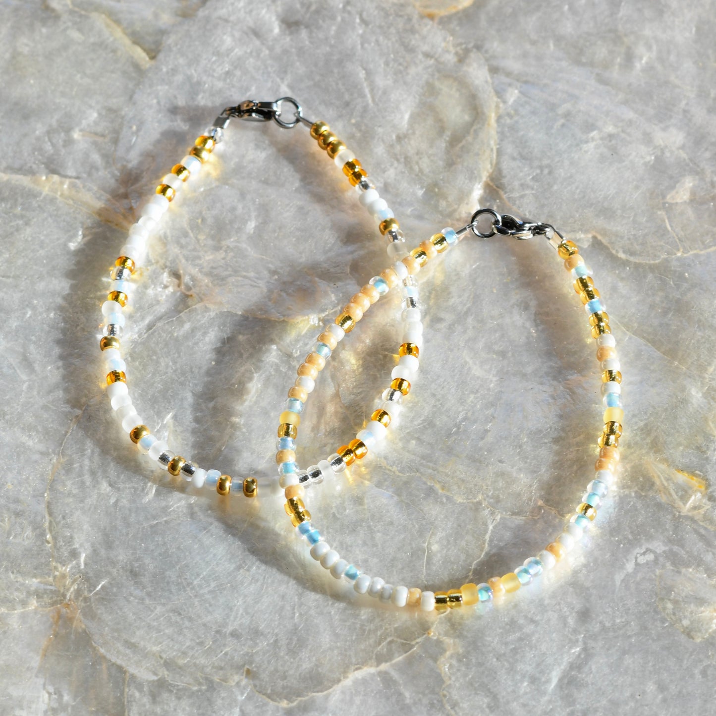 Dainty Seed Bead Bracelet/Anklet