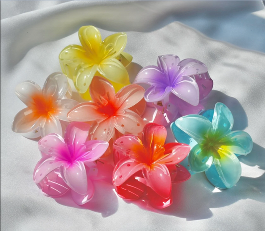 Tropical Flower Hair Claw Clip