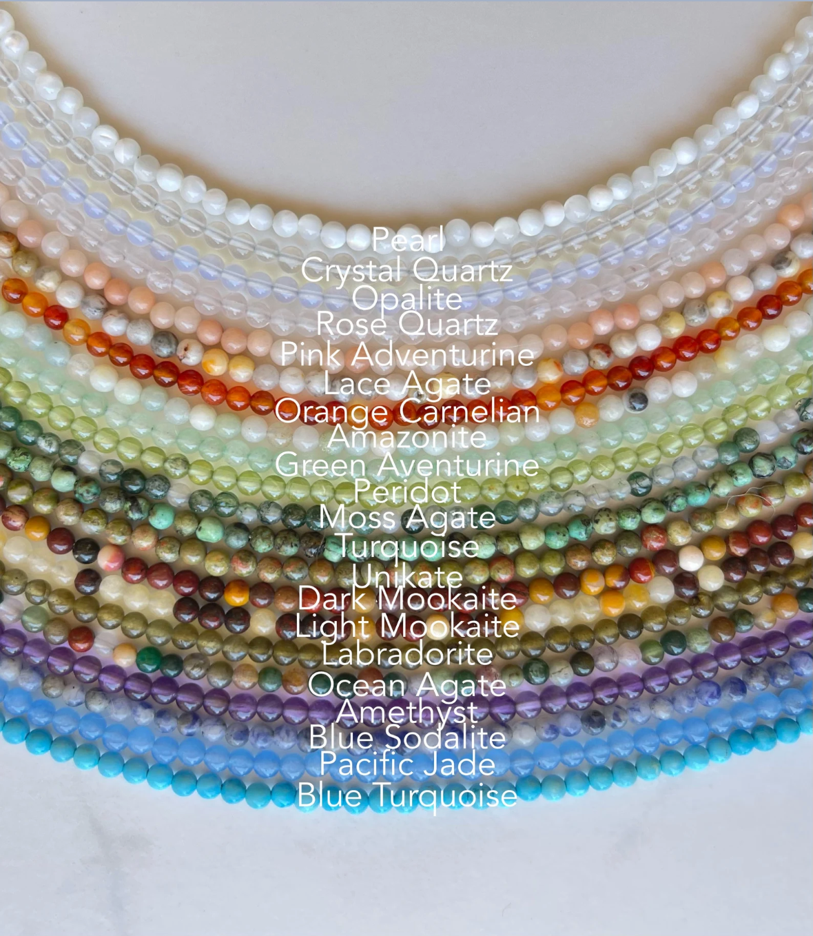 Dainty Gemstone Beaded Necklace