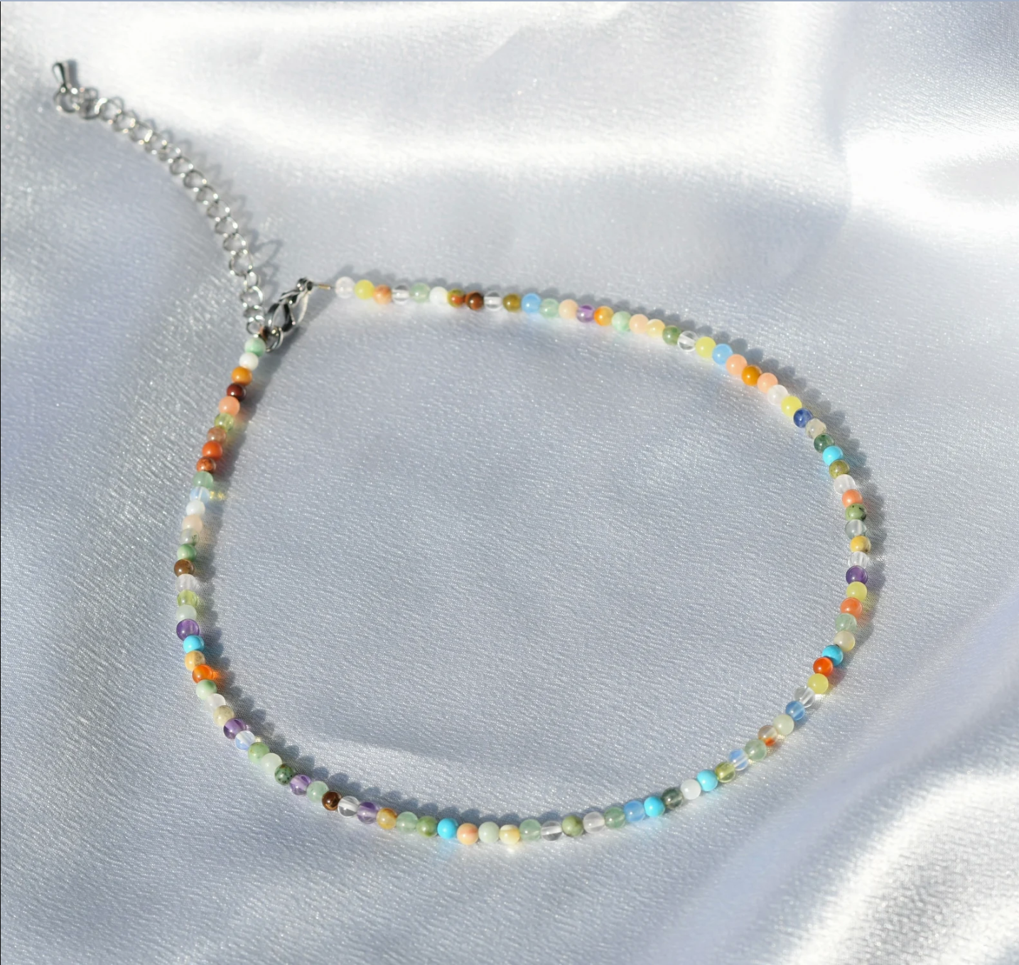 Dainty Gemstone Beaded Necklace