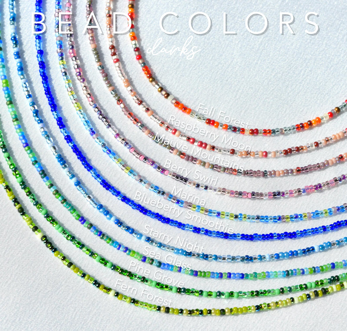 Blueberry Smoothie Tiny Seed Bead Necklace